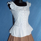 Medieval Sleeveless Blouse (White) -1260