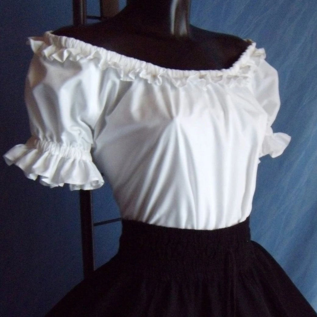 Medieval Short-sleeve Blouse (White) - 1265