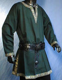 1450 - Long Sleeve Medieval Tunic (black, red, green)