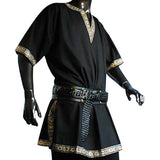 Short-Sleeve Medieval Battle Tunic (Black, Red, Green) - 1460