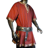 Short-Sleeve Medieval Battle Tunic (Black, Red, Green) - 1460
