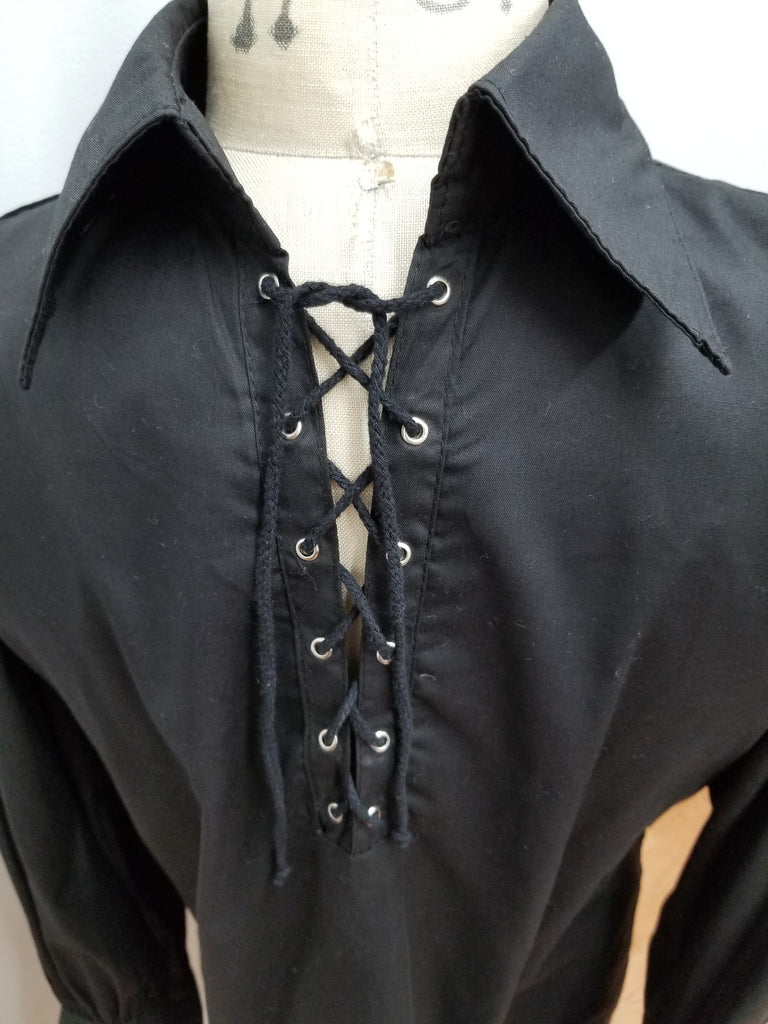 Medieval Pirate V-Neck Shirt (black) - 895