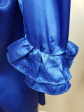 Satin Medieval Pirate Shirt (Blue, Black, White) - 1436