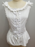 Medieval Sleeveless Blouse (White) -1260