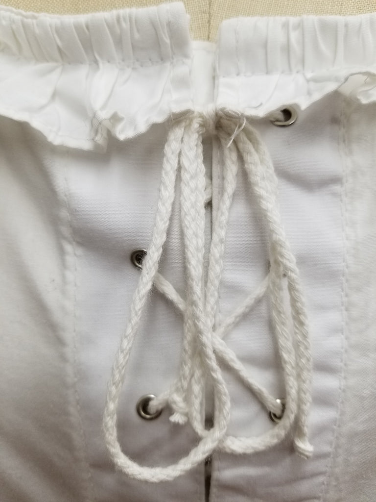 Medieval Sleeveless Blouse (White) -1260