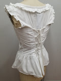 Medieval Sleeveless Blouse (White) -1260