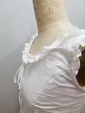 Medieval Sleeveless Blouse (White) -1260