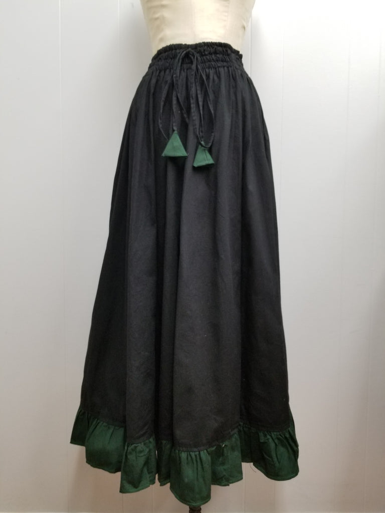 Ruffled Hem Skirt (Red, Green, Brown) - 7064