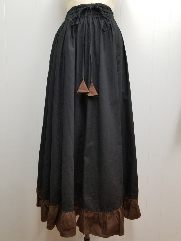 Ruffled Hem Skirt (Red, Green, Brown) - 7064