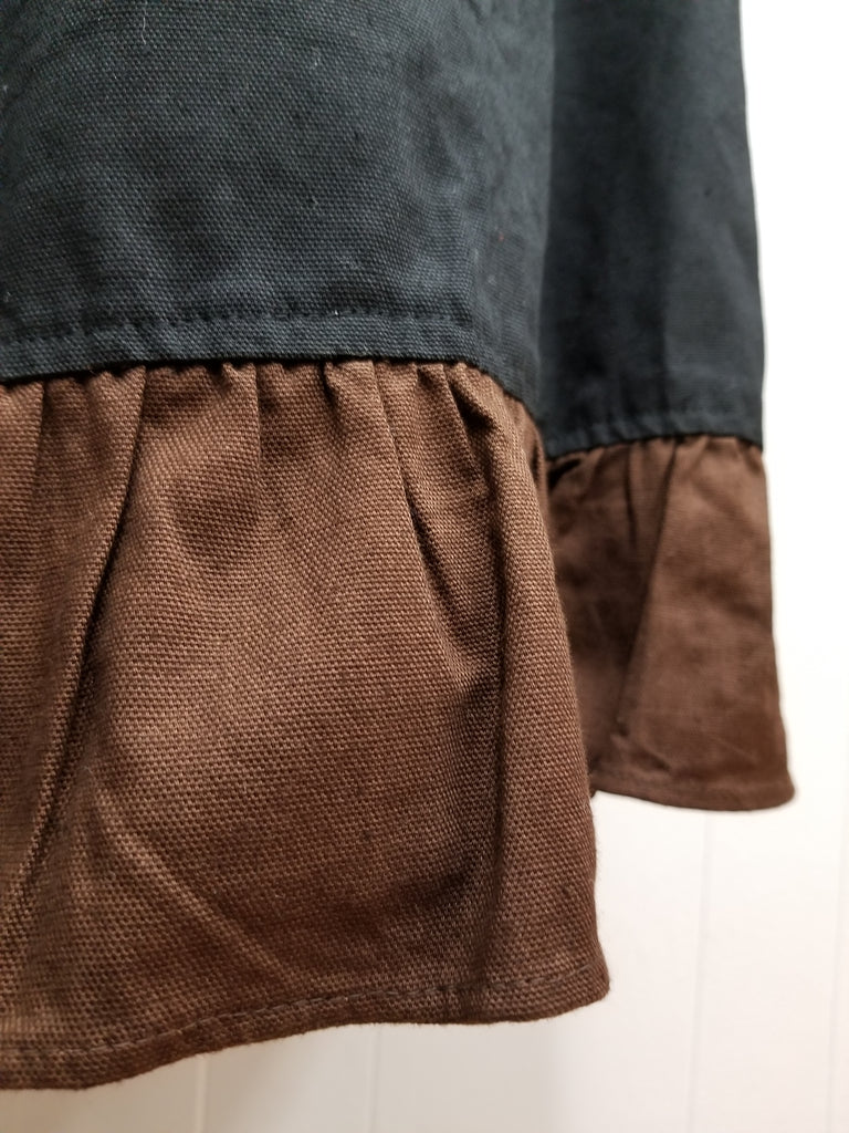 Ruffled Hem Skirt (Red, Green, Brown) - 7064