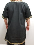 Short-Sleeve Medieval Battle Tunic (Black, Red, Green) - 1460