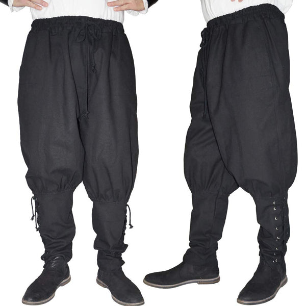 Viking Pirate Pants Trousers (Black, Brown) - 4575