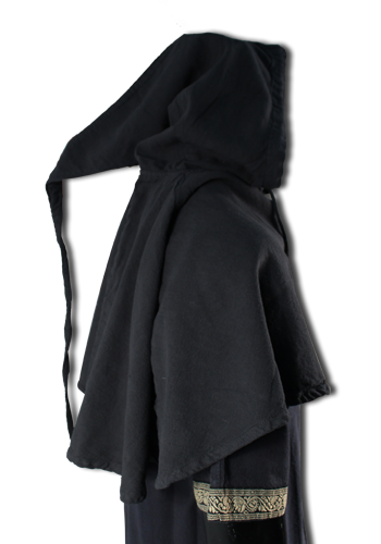 Medieval Long Tailed Hood (Red, Brown, Black) - 5001