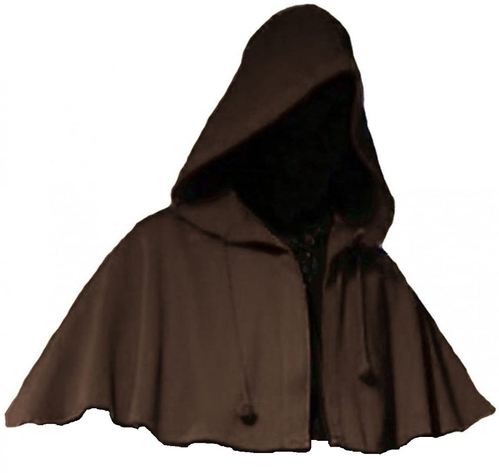 Medieval Hooded Cowl (Black, Brown, Red) - 5002
