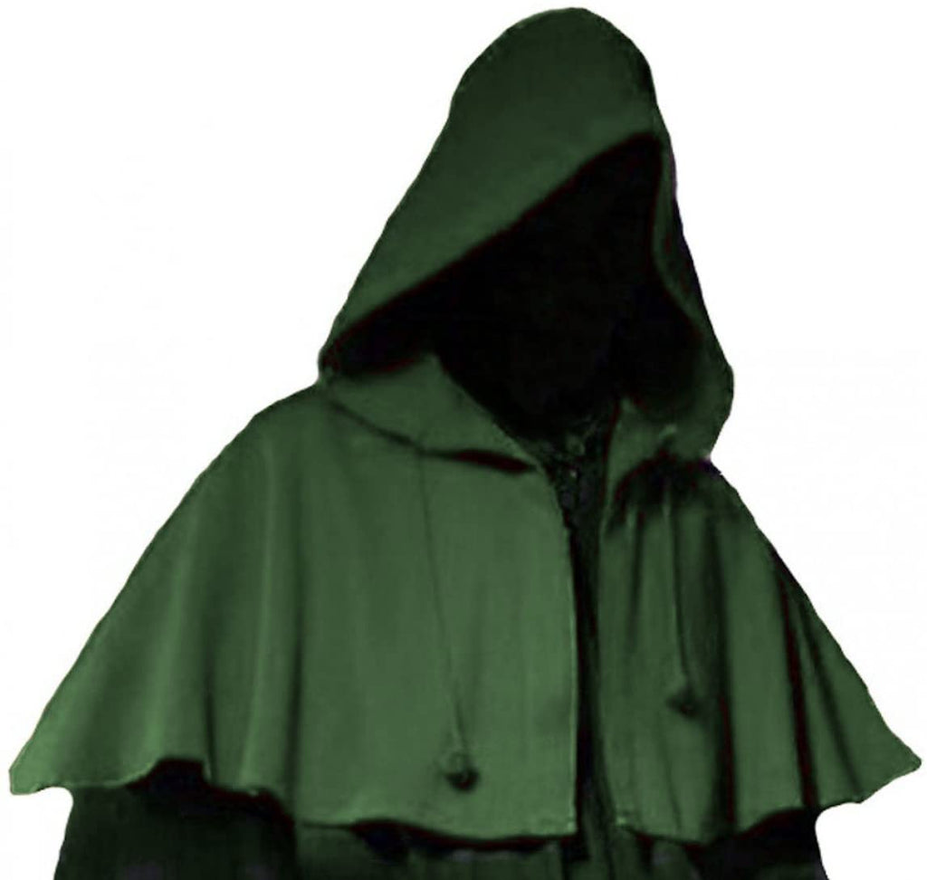 Medieval Hooded Cowl (Black, Brown, Red) - 5002