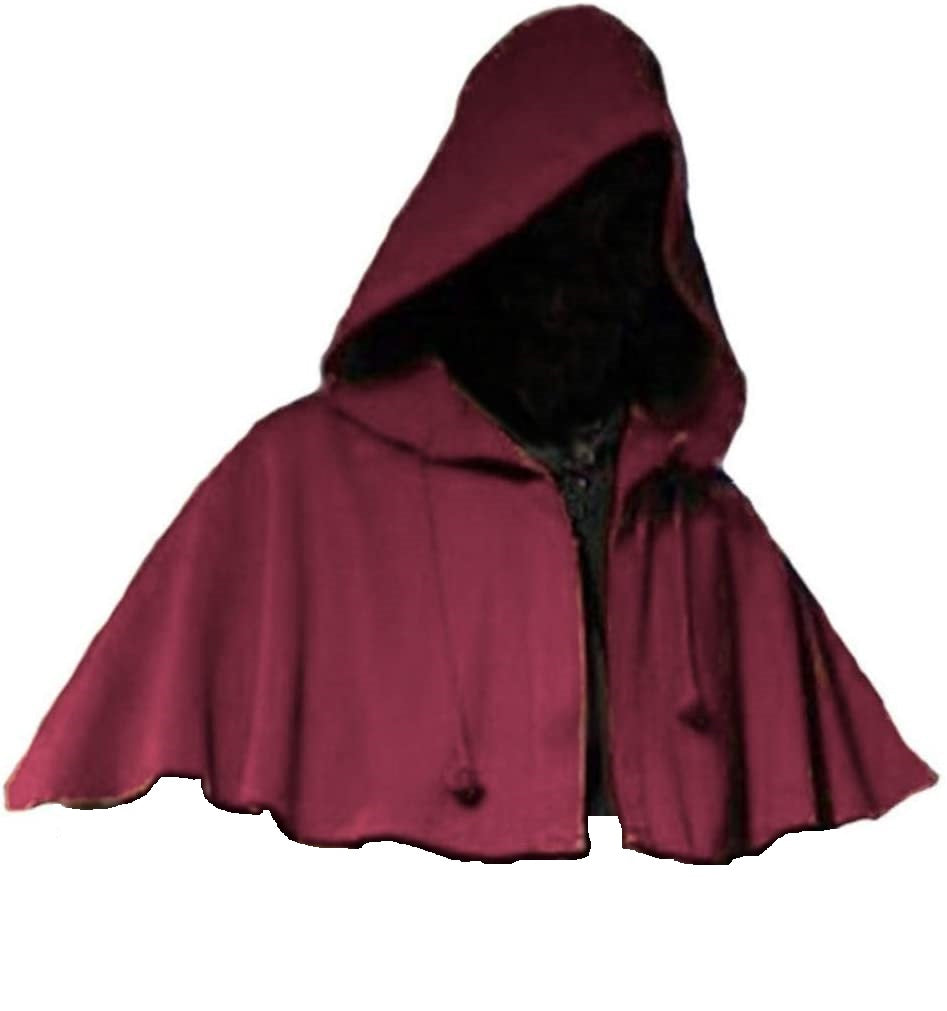 Medieval Hooded Cowl (Black, Brown, Red) - 5002