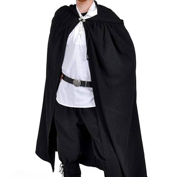 Medieval Hooded Cloak/Cape (Blue,Green,Black,Red,Brown) - 5003