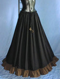 Ruffled Hem Skirt (Red, Green, Brown) - 7064