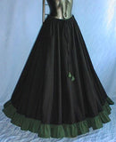 Ruffled Hem Skirt (Red, Green, Brown) - 7064