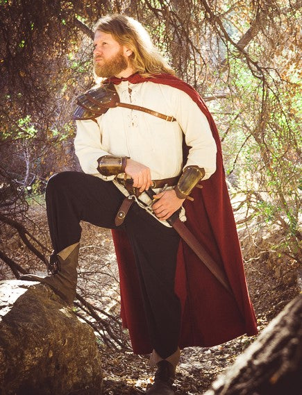 Medieval Hooded Cloak/Cape (Blue,Green,Black,Red,Brown) - 5003