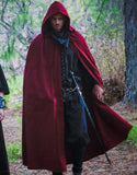 Medieval Hooded Cloak/Cape (Blue,Green,Black,Red,Brown) - 5003