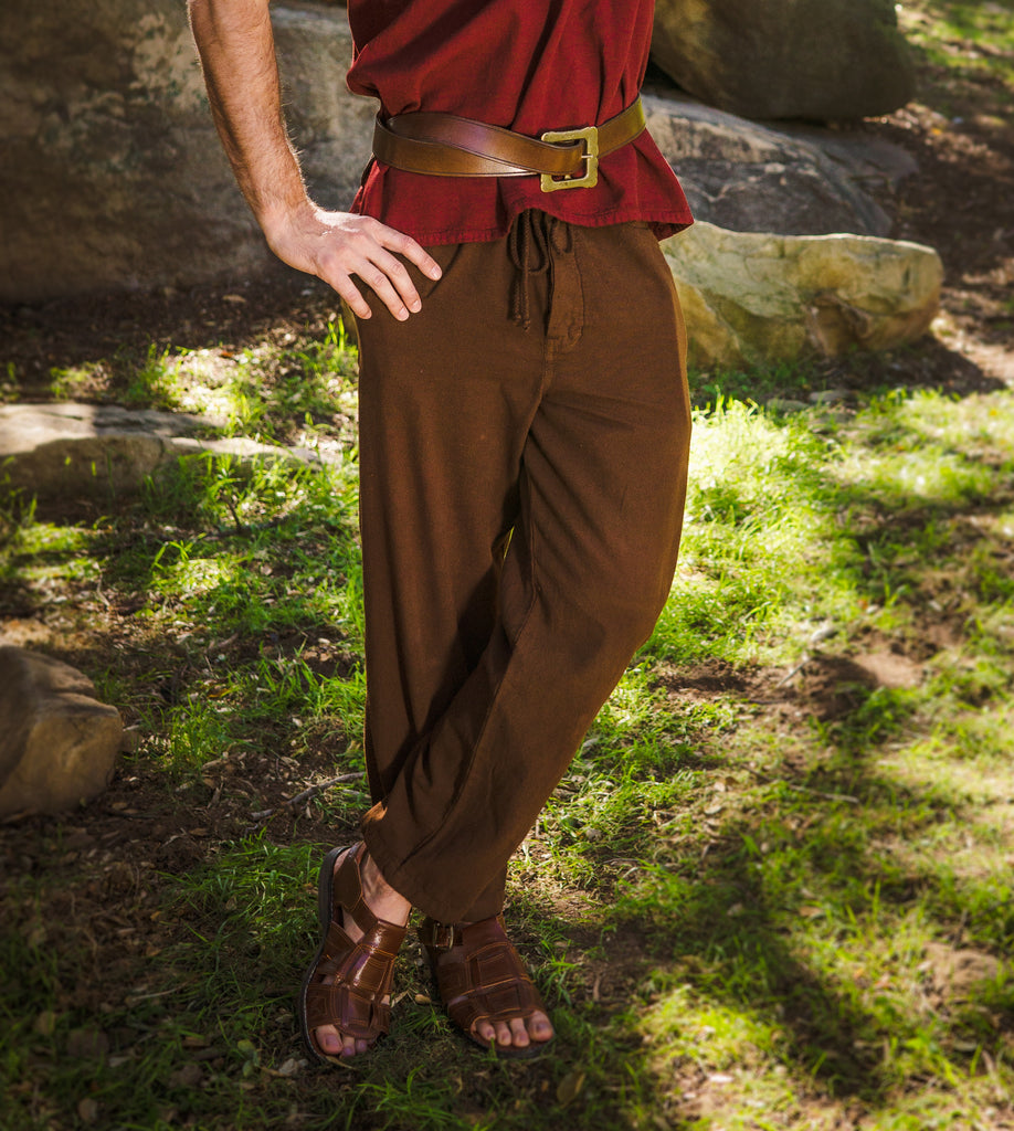 Pull-string Pants Trousers (Black, Brown) - 4530