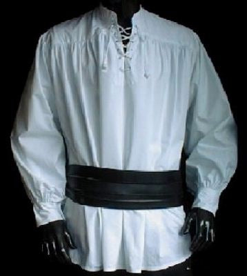 Medieval Pirate Shirt (Black,White) - 1327