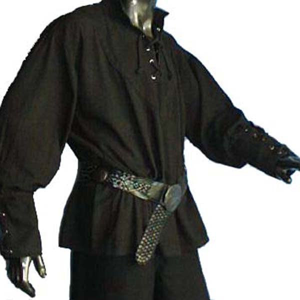 Medieval Long-Sleeve Pirate Shirt (Red, Green,Natural,Brown, Black) 1605