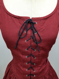 Sleeveless Medieval Blouse (Black, Red) - 1270