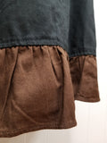 Ruffled Hem Skirt (Red, Green, Brown) - 7064