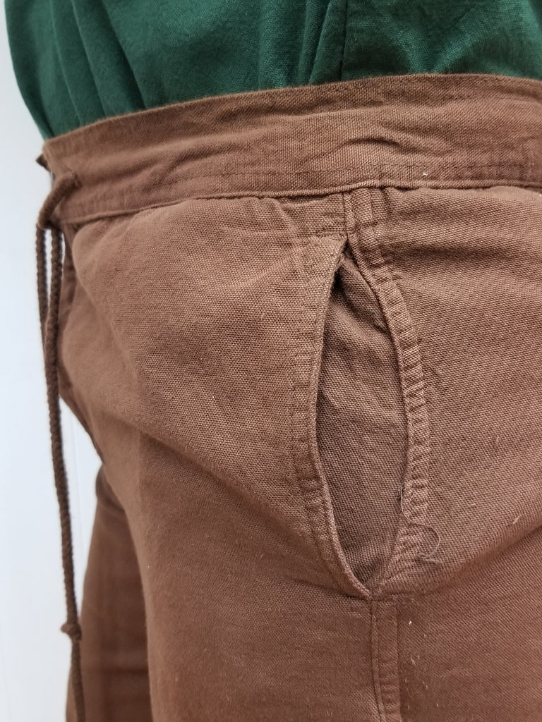 Pull-string Pants Trousers (Black, Brown) - 4530