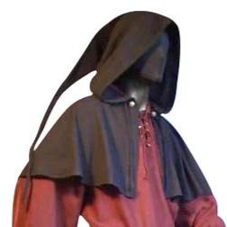 Medieval Long Tailed Hood (Red, Brown, Black) - 5001