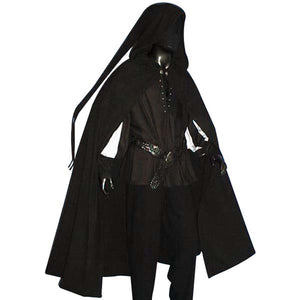Medieval Long Tailed Cloak/Cape (Black, Red, Brown) - 5011