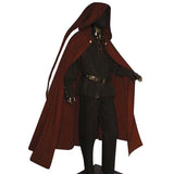 Medieval Long Tailed Cloak/Cape (Black, Red, Brown) - 5011