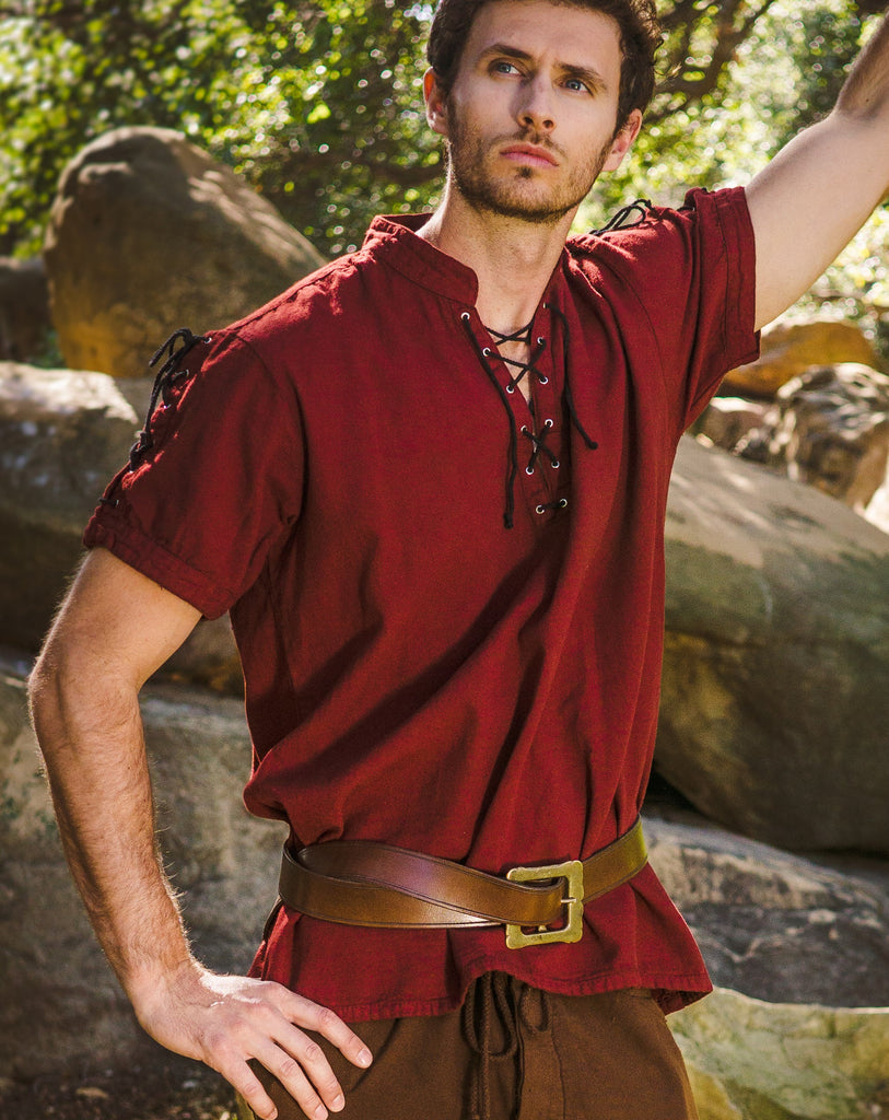 pirate dress shirt Roche Brasiliano Pirate Shirt Red